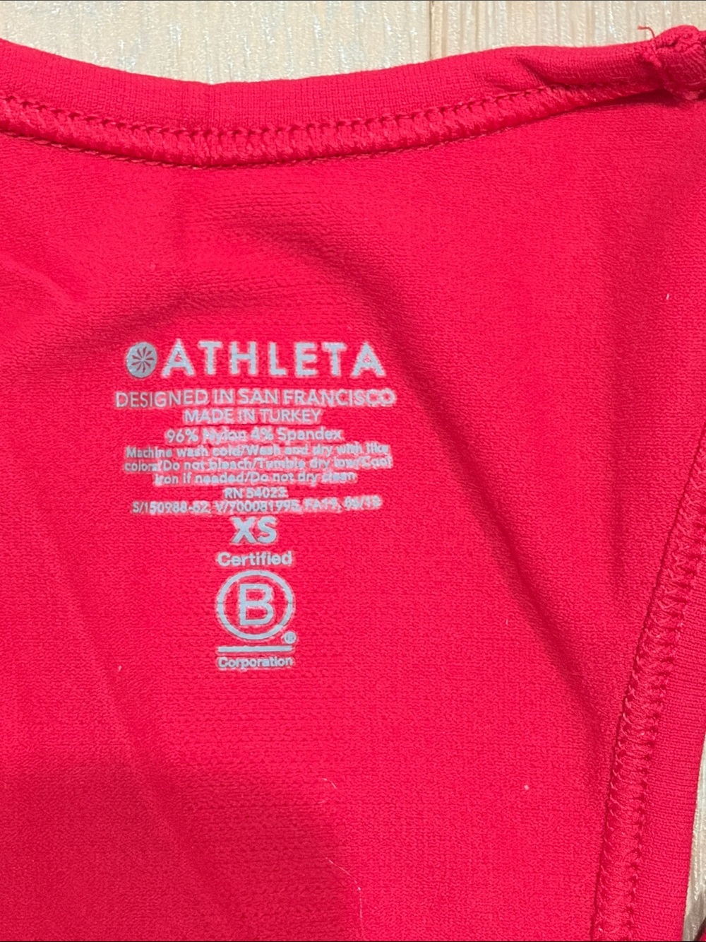 Athleta Red Racerback Tank Top - Picture 2 of 3